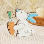 Personalised Bunny Rabbit Carrot Wooden Money Holder with Name Easter Home Decor Birthday Gift for Boys Girls