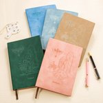 Personalizado grabado de cuero de imitación Nacimiento Flor Kid Christian Notebook con Nombre Bautismo Cumpleaños Regalo para Niñas Niños