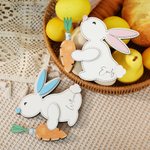 Personalised Bunny Rabbit Carrot Wooden Money Holder with Name Easter Home Decor Birthday Gift for Boys Girls