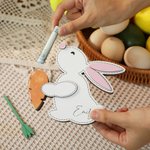 Personalised Bunny Rabbit Carrot Wooden Money Holder with Name Easter Home Decor Birthday Gift for Boys Girls