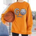 Personalised Multicolour Imitation Rhinestone Design Volleyball Baseball Basketball Sweatshirt Match Day Birthday Gift for Women Girls Sport Mom
