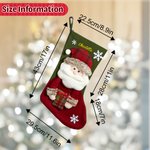 Bas de Noël 3D personnalisé avec nom Bonhomme de neige Père Noël Renne Cadeau d'anniversaire pour ami Famille