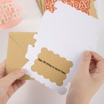 Personalized Multicolor Foil Stroke Letter Greeting Card kraft Parper Envelope Set with Name and Text Happy Birthday Holiday Gift for Family Friends