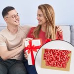 Personalized Multicolor Foil Stroke Letter Greeting Card kraft Parper Envelope Set with Name and Text Happy Birthday Holiday Gift for Family Friends