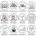 Embosador personalizado con nombre y texto regalo para lectores amantes de los libros bibliotecarios club de lectura