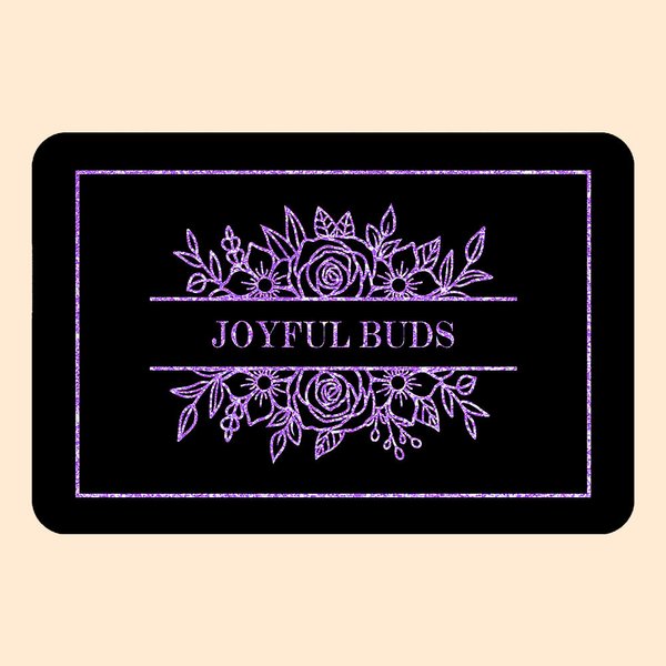 Personlig flerfärgad faux glitter Daisy Rose Floral halkskyddad dörrmatta med text Flower Shop New Business Födelsedagspresent för florister