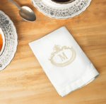 Personalisierte Stickerei Monogramm Initialen saugfähige Leinen Tuch Serviette Küche Geschirrtuch Party Tischdekoration Housewarming Geschenk für Familie Freund