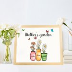 Henkilökohtainen äidin isoäidin puutarha puukehys Art Print Painting 1-10 syntymä kukka ja nimi Wall Decor syntymäpäivä äitienpäivä lahja perheelle