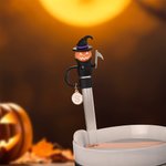 Personalised 3D Ghost Cat Pumpkin Straw Cover Topper with Initial Charm Accessories for Stanley Tumbler Halloween Birthday Gift for Family Friends