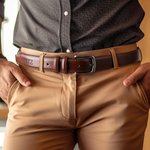 Personalized I Love You Leather Belt with Engraved Text Anniversary Valentine's Day Business Trip Accessory Gift for Husband