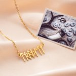 Personalisierte Minimalistische Wikinger-Runen Halskette mit Namen Historischer Stil Schmuck Geburtstag Jahrestag Geschenk für Damen