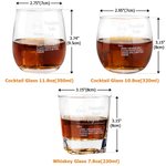 Vasos de Whisky Bourbon Personalizados con Nombre Grabado a Láser Regalo de Cumpleaños Día del Padre para Abuelo Papá Amantes del Whisky