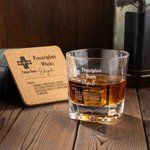 Vasos de Whisky Bourbon Personalizados con Nombre Grabado a Láser Regalo de Cumpleaños Día del Padre para Abuelo Papá Amantes del Whisky
