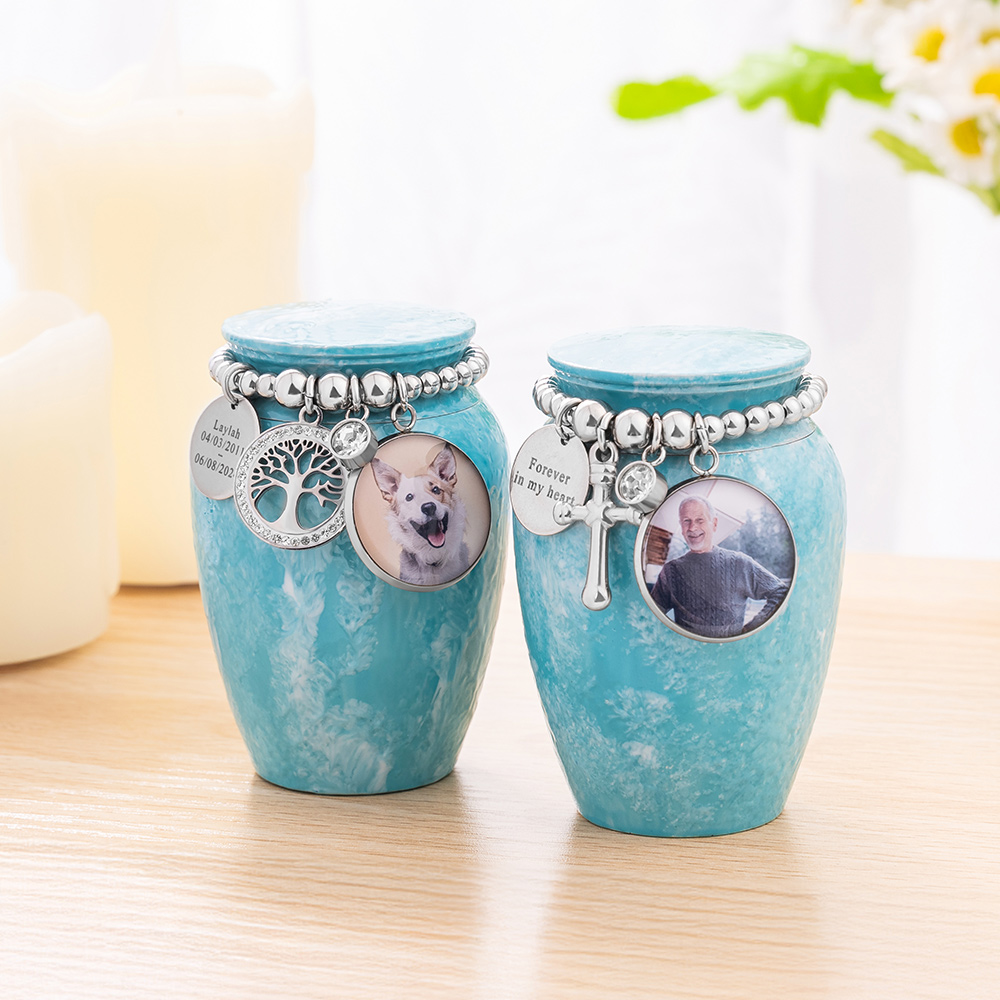 Urne de crémation pour cendres avec texte gravé Cadeau commémoratif personnalisé