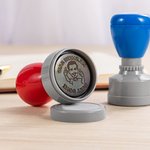 Personalized Face Portrait Gesture Self-Inking Teacher Stamp with Text Stationery Back To School Thank You Gift for Teacher