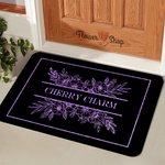 Personalized Multicolour Faux Glitter Daisy Rose Floral Anti-slip Door Mat with Text Flower Shop New Business Birthday Gift for Florists
