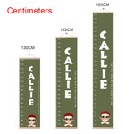 Personalized Cartoon Character Hanging Growth Chart with Name and Text Bedroom Decor Birthday Gift for Kids