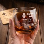 Vasos de Whisky Bourbon Personalizados con Nombre Grabado a Láser Regalo de Cumpleaños Día del Padre para Abuelo Papá Amantes del Whisky