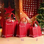 Personalisierte Rote Geburtsblume-Kranz Jute Tasche mit Namen Große Kapazität Tote Bag Weihnachten Geburtstag Party Geschenk für Damen Mädchen
