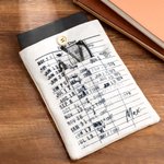 Personalised Retro Date Due Card Book Cover with Front Pocket and Name Birthday Back to School Gift for Book Lovers Librarian