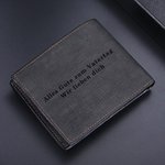 Personalisierte Foto Bifold PU-Leder Geldbörse mit Namen Initiale und Kartenfächern Vatertag Jahrestag Geschenk für Herren
