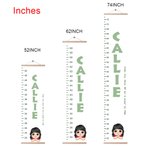Personalized Cartoon Character Hanging Growth Chart with Name and Text Bedroom Decor Birthday Gift for Kids