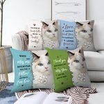 Personalised Flower Heart Pet Photo Soft Throw Pillow Cover with Name Home Decor Memorial Sympathy Gift for Pet Lover