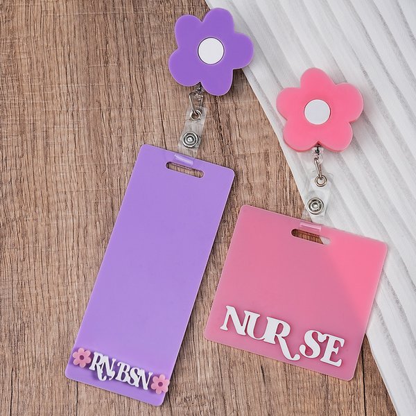 Gepersonaliseerde leuke Daisy ID Badge Buddy Reel met tekst Dank u Nurse Week Gift voor verpleegkundige arts medisch personeel