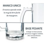 Bicchiere da birra personalizzato prescrizione divertente con nome inciso 473ml vetro con manico sottobicchieri in ardesia regalo per papà
