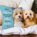 Personalised Flower Heart Pet Photo Soft Throw Pillow Cover with Name Home Decor Memorial Sympathy Gift for Pet Lover