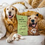 Personalised Flower Heart Pet Photo Soft Throw Pillow Cover with Name Home Decor Memorial Sympathy Gift for Pet Lover
