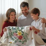 Personalizzato acquerello nascita bouquet di fiori farfalla morbida coperta con nome Home Decor regalo di compleanno per le donne della famiglia