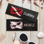 Gepersonaliseerde borduurwerk zeemeermin vlag duiken Tank Band naam label met haak en lus duiken accessoires verjaardagscadeau voor duikliefhebbers