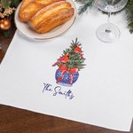 Gepersonaliseerde Chinese stijl blauw en wit porseleinen kardinaal kerstboom wafel theedoek met tekst keuken decor vakantie cadeau voor familie vriend