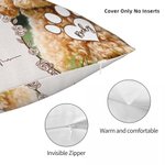 Personalised Flower Heart Pet Photo Soft Throw Pillow Cover with Name Home Decor Memorial Sympathy Gift for Pet Lover