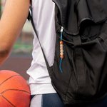 Personalised Handmade Basketball Volleyball Bow Beaded Keychain with Name Birthday Back to School Gift for Kids Sports Lover