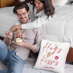 Personalized Photo and Text Soft Throw Pillow Cover Home Decor Valentine's Day Mother's Day Graduation Gift for Couple Mom