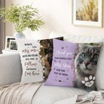 Personalised Flower Heart Pet Photo Soft Throw Pillow Cover with Name Home Decor Memorial Sympathy Gift for Pet Lover