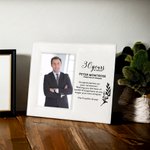 Personalized Congratulations On Your Retirement Leather Photo Frame with Name and Year Retirement Gift for Family Friend