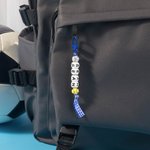 Personalised Handmade Basketball Volleyball Bow Beaded Keychain with Name Birthday Back to School Gift for Kids Sports Lover