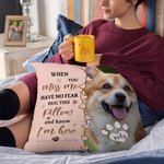 Personalised Flower Heart Pet Photo Soft Throw Pillow Cover with Name Home Decor Memorial Sympathy Gift for Pet Lover