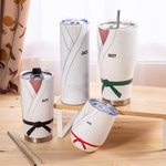 Gepersonaliseerde Karate Riem Naam Uniform Voedingsfeiten Geïsoleerde Tumbler met deksel en rietje Verjaardagscadeau voor vechtsport Taekwondo liefhebbers Coaches