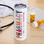 Personalized Good Day To Fill Prescriptions Name 20oz Skinny Tumbler with Straw and Brush Appreciation Birthday Gift for Pharmacy Technician
