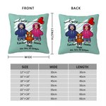 Personalized Love Heart 1-6 Cartoon Hoodie Face Photo Throw Pillow Cover with Names Home Decor Birthday Valentine's Day Gift for Couple Family