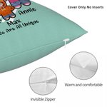 Personalized Love Heart 1-6 Cartoon Hoodie Face Photo Throw Pillow Cover with Names Home Decor Birthday Valentine's Day Gift for Couple Family