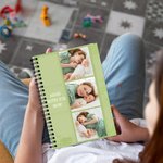 Personalised 3 Photos A5 Spiral Notebook with Text 60 Sheets Mother's Day Father's Day Anniversary Gift for Family Couple