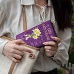 Personalised God Says You Are Birth Flower Bouquet PU Leather Long Wallet with Name and Bible Verse Positive Affirmation Religious Gift for Christian