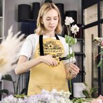 Gepersonaliseerde Rose Daisy Floral Tekst Verstelbaar Schort met Zak Bloemenwinkel Opening Verjaardagscadeau voor Bloemschikken Tuinieren Liefhebbers