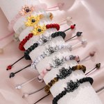 Personalized Adjustable Projection Dog Cat Photo Natural Stone Bracelet Birthday Anniversary Gift for Pet Lovers