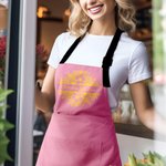 Gepersonaliseerde Rose Daisy Floral Tekst Verstelbaar Schort met Zak Bloemenwinkel Opening Verjaardagscadeau voor Bloemschikken Tuinieren Liefhebbers